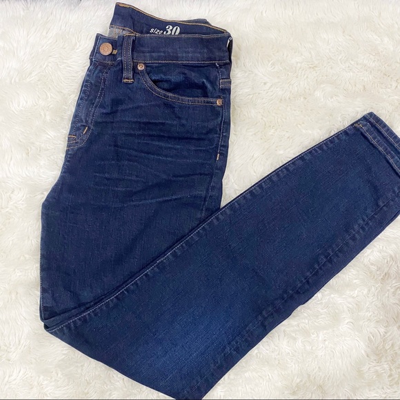 J. Crew High Rise Skinny Size 30 Dark Rinse